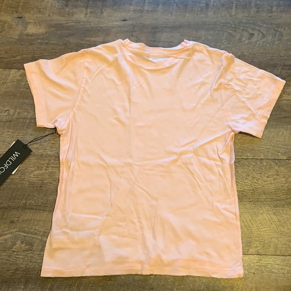 Wildfox Pink Leopard Stay Wild Graphic Tee Shirt - Picture 6 of 7